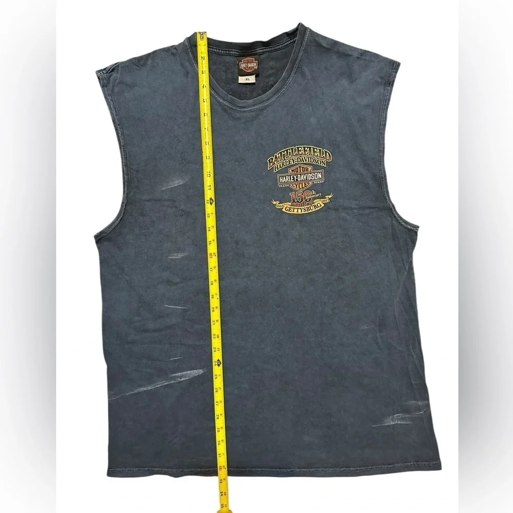 Harley Davidson Little Round Top Gettysburg, PA Men’s XL sleeveless t sh…​​​ - Picture 4 of 6